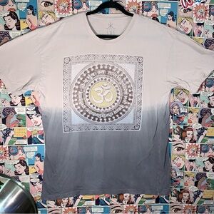 Life Clothing Co Om Mandala Dip Dye Graphic Tee XL